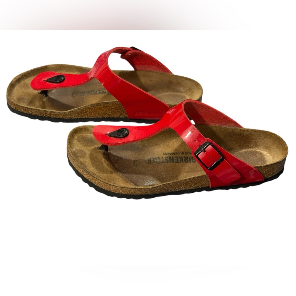Birkenstock Glossy Red Sandals